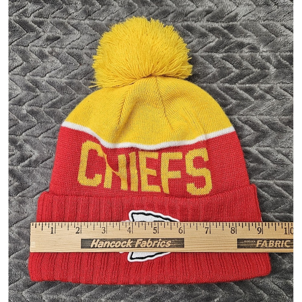 Authentic New Era Kansas City Chiefs NFL Knit Beanie Cold Weather Hat Football - Picture 4 of 5